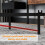 Double Bed Frame with Wooden Storage Shelf Headboard,No Box Spring Needed 4