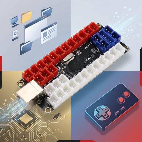 Arcade DIY Kit LED USB Encoder Board Zero Delay Arcade Controller Joystick Button Fight Stick Chip Circuit Board