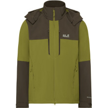 (M, Khaki Green) Jack Wolfskin Mens Jasper Waterproof Jacket