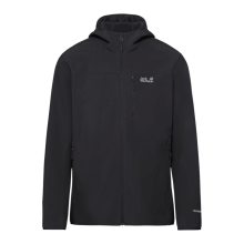 (L, Black) Jack Wolfskin Mens Wild Winds Hooded