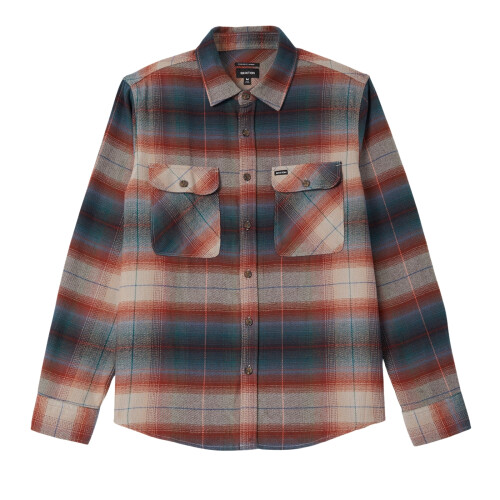 (S, Multi Shadow) Brixton Mens Bowery Flannel Shacket