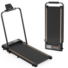 Formill Tapis de Course FT51, 2 en 1 Marche et Course, Pliable, 38x95cm, Avec Accoudoirs et Écran LED