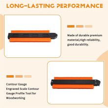 Contour Gauge Engraved Scale Contour Gauge Profile Tool Duplicator Measure Copy Tool Shape Duplicator for Woodworking