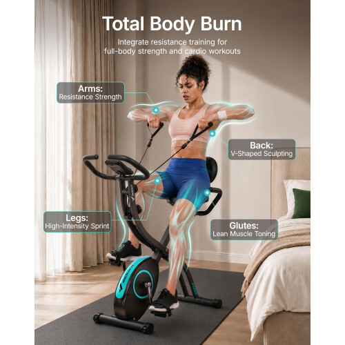 MERACH Foldable Exercise Bike - Exclusive APP for Customizable Plans 2