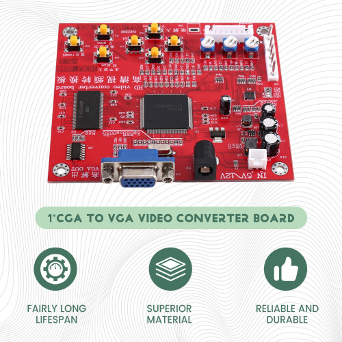 Console di Gioco, Scheda Convertitore Video da CGA A VGA, Convertitore Video da CGA A VGA per Giochi Arcade 1