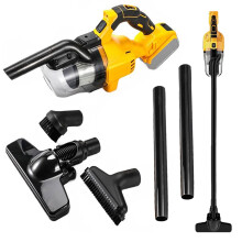 Handstaubsauger für Industrie und Bau, 100 AW Saugkraft, mit 3 Aufsätzen, kompatibel mit DeWalt 20V Akku, ohne Akku