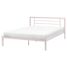 Bed Metal CUSSET 160 x 200 cm (EU King Size) Light Beige