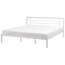 Bed Metal CUSSET 180 x 200 cm (EU Super King) Light Beige