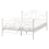 Beliani Bed Metal LYRA 140 x 200 cm (EU Double) Light Beige 1