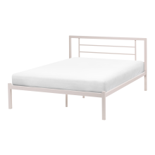 Bed Metal CUSSET 120 x 200 cm (EU Small Double) Light Beige