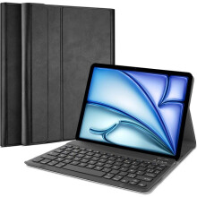 Etui portfolio "Luxe" AZERTY voor Apple iPad Air 11 (24/25/26), Zwart