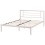 Beliani Bed Metal CUSSET 140 x 200 cm (EU Double) Light Beige 6