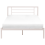 Beliani Bed Metal CUSSET 120 x 200 cm (EU Small Double) Light Beige 4