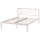 Beliani Bed Metal CUSSET 120 x 200 cm (EU Small Double) Light Beige 6