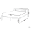 Beliani Bed Metal CUSSET 140 x 200 cm (EU Double) Light Beige 3