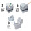 24L Portable Camping Toilet, Support 130KG 4