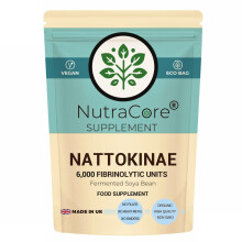 (90 Caps) Nattokinase 6000 FU | 400mg | Fermented Soya | Vegan | NutraCore UK