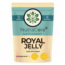 (90 Caps) Royal Jelly 500mg Caps | 8% 10-HDA | Premium Bee Jelly | NutraCore