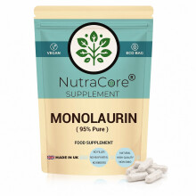 (90 Caps) NutraCore Monolaurin 550mg | 95% Pure | Vegan Capsules | UK Made