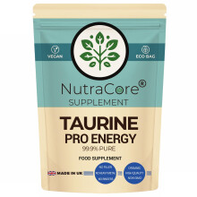 (90 Caps) NutraCore Taurine 700mg Capsules | 99.9% Pure Taurine | Vegan | UK Made