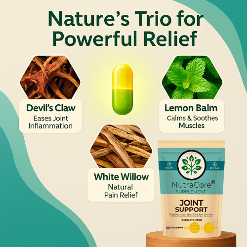 (90 Caps) Joint Support 6000mg | Herbal Joint & Mobility Capsules | NutraCore 1