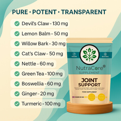 (90 Caps) Joint Support 6000mg | Herbal Joint & Mobility Capsules | NutraCore 2