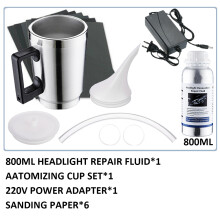 Koplamp restauratieset, 800ml vloeibaar polymeer, 220v voeding, voor het herstellen van koplampen