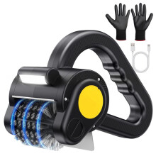 Electric Grill Brush with LED Light 300 RPM Motor Guard for Outdoor BBQ for Cast Iron & Stainless Steel Grills
