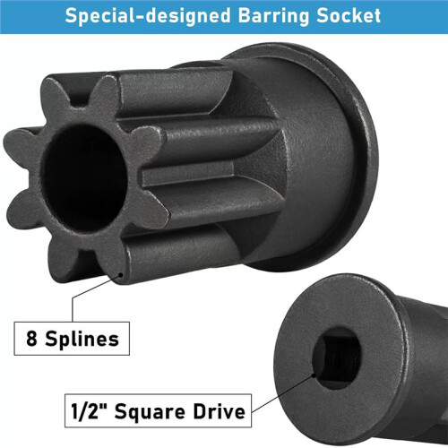 J-38587-A Engine Barring/Turning Socket Wrench Tool Fit for  (CAT) EUI/MUI & Mack Engines