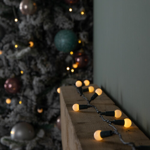 Premier 50 LED Pearl Berry Multi-Action Christmas String Lights in Warm White
