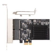 Tarjeta de Red Gigabit PCI-e de 4 Puertos 4XRJ45 RTL8111H, Tarjeta LAN Gigabit de 1000M para PC de Escritorio con Windows 10/11 y Linux.