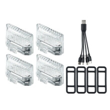 USB Rechargeable LED Tire Flash Light 23 Mode RGB Flash for Road Bicycles Outdoor Cycling Safety Warning Flash Lamp