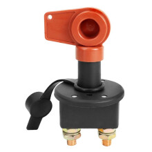 Interrupteur de Batterie Automobile à Double Borne M10 - Coupe-Batterie 200 A / Interrupteur Principal pour Camion et Bateau