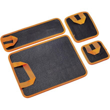 4-Piece Magnetic Tool Mat Set Mechanic'S Organizer Tray for Screws, Nuts, Bolts & Parts - Flexible, Oil & Water Resist