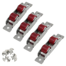 4pcs Stainless Steel Silent Sliding Door/Window Rollers - Compatible for "80-Series" Glass Sliding Doors