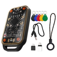 Lettore Emulatore di Card RFID Chameleon V3.0 125K 13,56 MHz ID IC Card Tag Copyer NFC Read Writer + Portachiavi 5XCUID