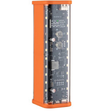 PD100W Fast Charging 8-Cell 21700 DIY Power Bank Case Solder-Free Battery Box High-Brightness LED Outdoor Light Orange