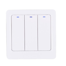 Slim Zigbee Wandschakelaarpaneel met 3 aan/Uit-Drukknoppen voor Alexa en  Home