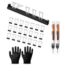 28-Piece Dovetail Marking Gauge Set Adjustable Woodworking Tool Work Gloves for Furniture Joinery