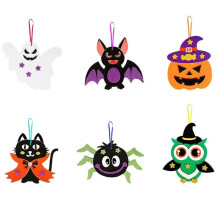 12er-Pack Halloween-Bastelset, Schaumstoffaufkleber Selber Machen, Kunst & Handwerk, DIY-Partyartikel, Halloween-Dekoration