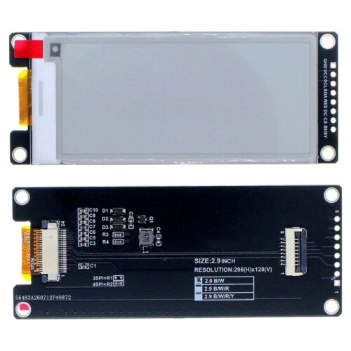 2.2-3.7v 2.9in for E-Ink Display Oled Screen 128x296 Resolution 152x152 Spi Communication Interface Ssd1680z Chip,Kit 2