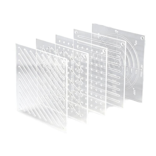 Conjunto de 5 Estênceis de Acrílico para Bordado, Perfeitos para Quilting e Marcação de Tecidos. 1
