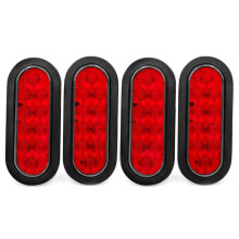 4-Teiliges Set Ovaler LED-Anhänger-Rückleuchten (6,6 Zoll), 10 LED-Brems-, Blink- und Rückleuchten, IP67 Wasserdicht, DOT-Konform für Lkw und