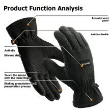 WEST BIKING Guantes Térmicos para Pantalla Táctil, Guantes de Ciclismo de Forro para Polar, Guantes Cálidos para Pantalla Táctil para Bicicleta,