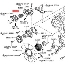 11060-1LA0A Alloggiamento Termostato per Patrol Y62 per QX80 QX56 Z62