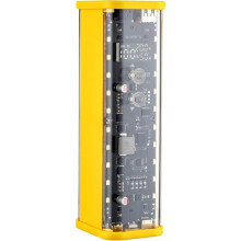 PD100W Schnelllade-Powerbank mit 8 Zellen (21700) zum Selbstbau - Lötfreies Batteriegehäuse - Helle LED-Außenleuchte (Gelb)
