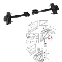 1 Paar Türfanghebel für Vorder- und Hintertür 31457262 31457263 für XC40 18-25 C40 EC40 22-25 Türstopper-Fangbänder