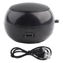 Computer Sound Draagbare Reisluidspreker 3,5 mm Luidspreker met Ingebouwde Batterij voor Mobiele Telefoon MP3 PC Draagbare Luidspreker Zwart