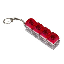 LED Keyboard Keychain Fidget Toys Luminous Keyboard Stress Relief Toy 4 Keys Mechanical Keyboard Keycap Fidget Toy A