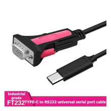 Typ-C Till RS232 Seriell Kabel Industriell Typ-C Till DB9 RS232 Seriell Kabel DB9 Hane COM-Port 1,5 M Rosa